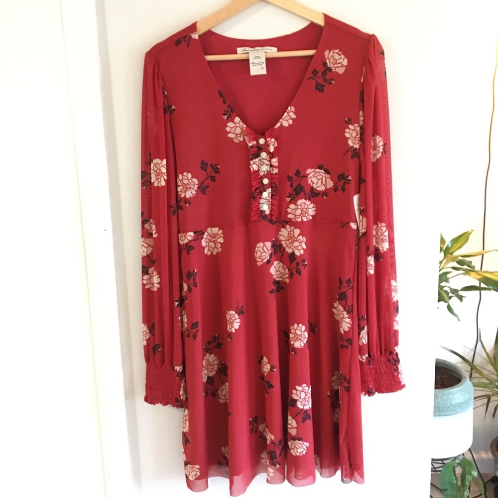 American Rag NWOT Muted Red Floral Dress